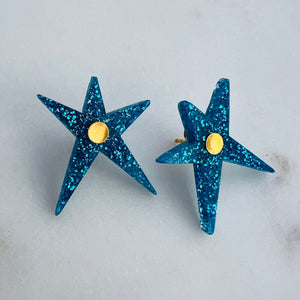Glitter Blue Sweet Stars