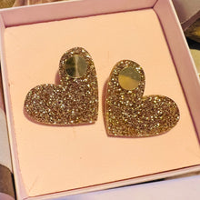 Load image into Gallery viewer, Miami Mint Hearts  &amp; Golden Glitter happy Hearts

