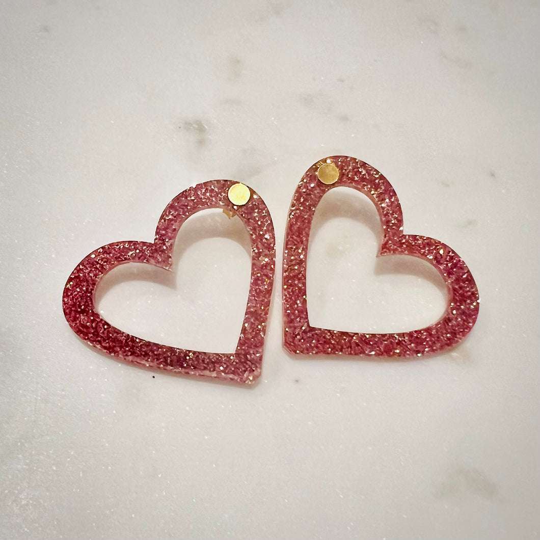 Glitter Pink Hearts