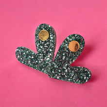 Load image into Gallery viewer, Glitter Green Minnie Happy Hearts &amp; Grey Small Lovely Loops
