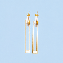 Load image into Gallery viewer, Golden Dangling Skyscrapers White Top
