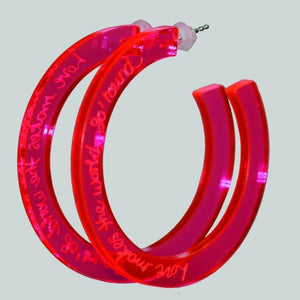 Red Medium Lovely Loops - Pastel & Neon