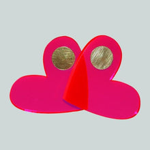 Load image into Gallery viewer, Red Happy Hearts - Pastel &amp; Neon

