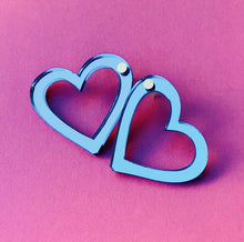 Load image into Gallery viewer, Metallic Blue Hearts XS - Pastel &amp; Neon
