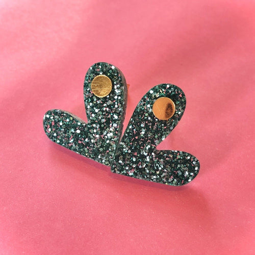 Glitter Green Minnie Happy Hearts xl - Pastel & Neon